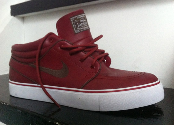 Nike Sb Stefan Janoski Mid Red Leather 2