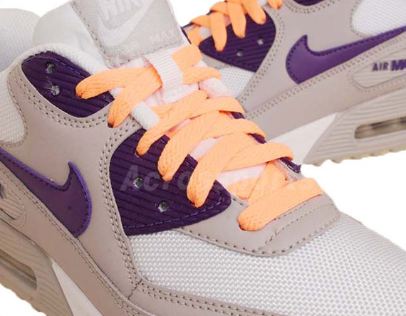 Nike WMNS Air Max 90 – Tech Grey – Club Purple – White