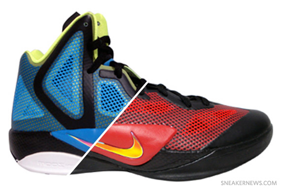 Nike Zoom Hyperfuse 2011 Black Blue Black Red