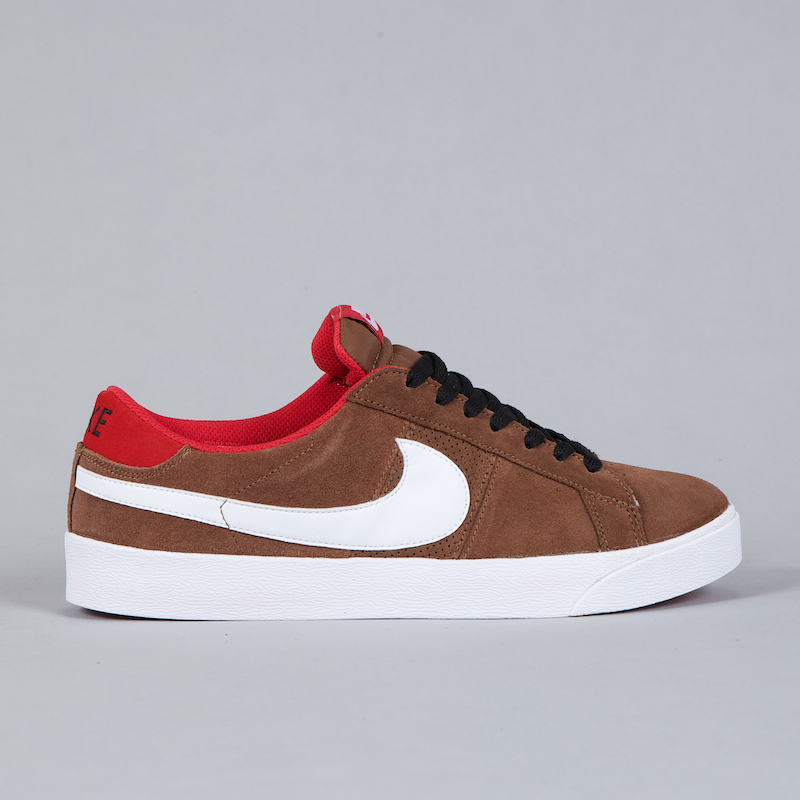 Nike Sb Blazer Low Bison White Sport Red  691