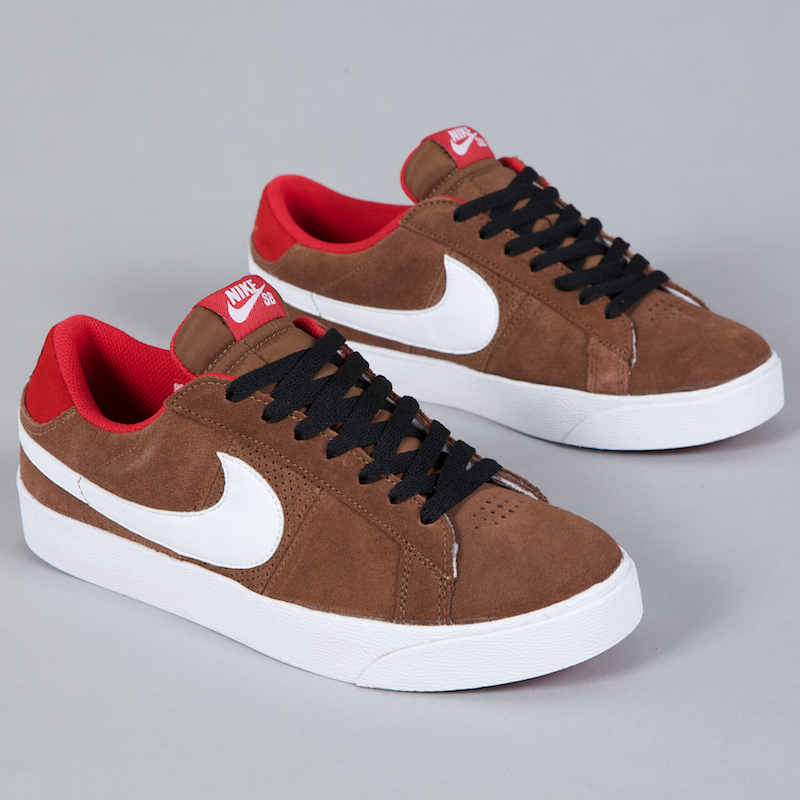 Nike Sb Blazer Low Bison White Sport Red  692