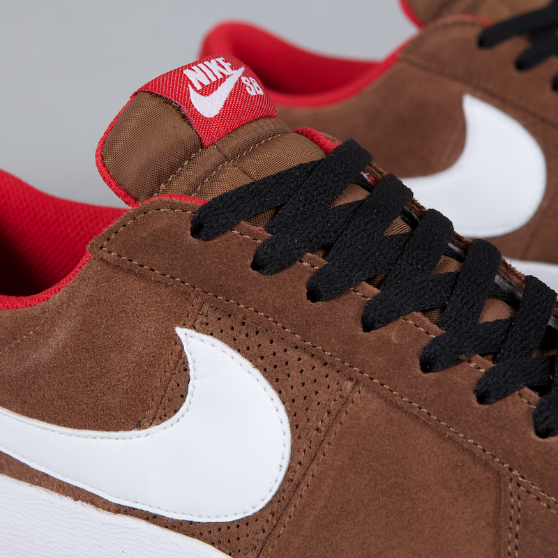 Nike Sb Blazer Low Bison White Sport Red  693