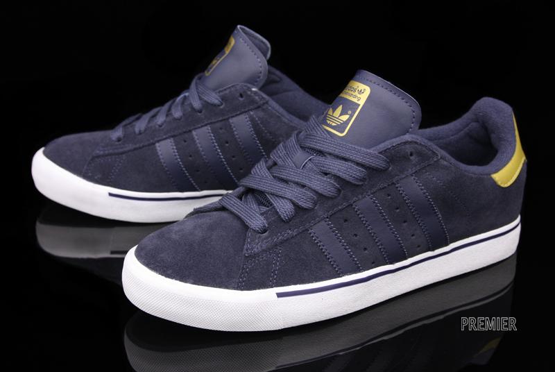 Adidas Skate Campus Vulc Navy Gold White 2