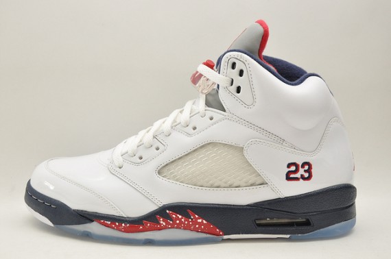 Air Jordan 5 White Midnight Navy Varsity Red 2 570x3781