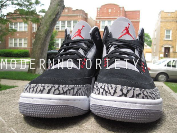 Air Jordan III - Black - Cement - Nubuck | Detailed Images