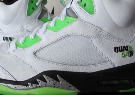 Air Jordan V Quai 54 – White – Radiant Green – Black | New Images