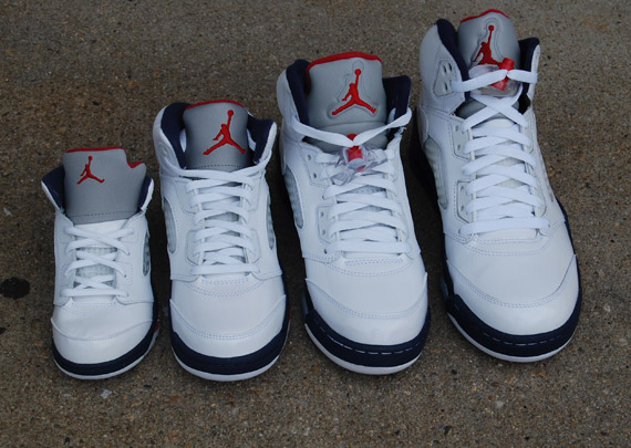 Air Jordan V White Red Navy Hitting Retailers 2