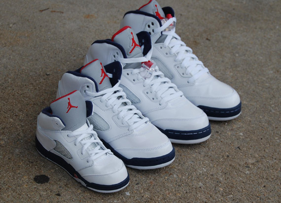 Air Jordan V White Red Navy Hitting Retailers 3