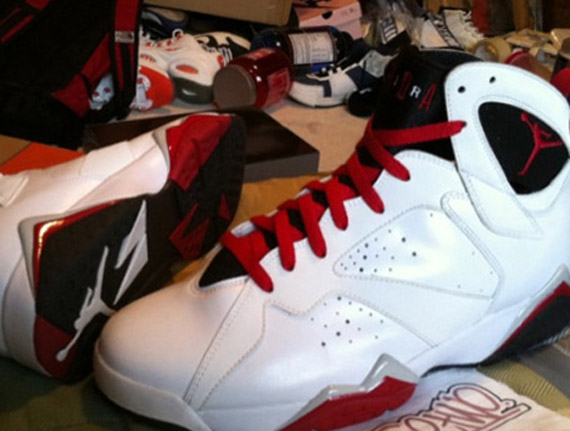 Air Jordan VII - White - Red - Black CDP Sample