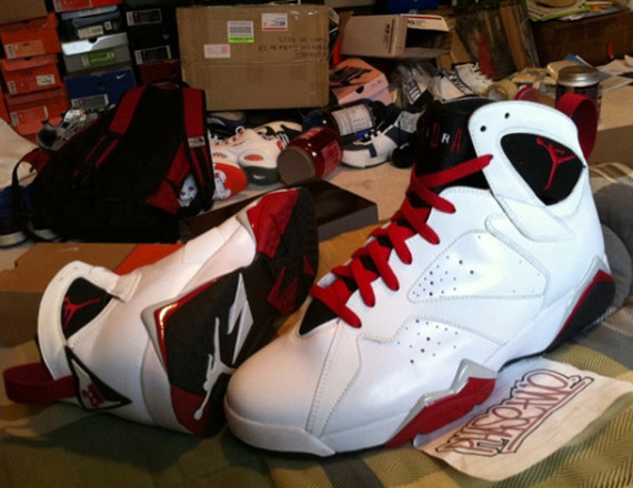 Air Jordan Vii White Red Black Cdp Sample 2