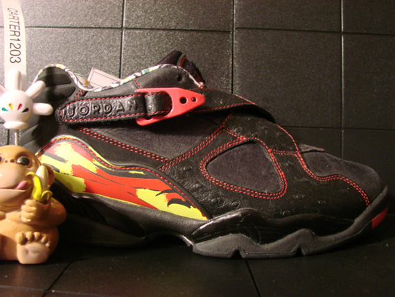 Air Jordan Viii Low Wmns Black Yellow Red Ostrich Sample 01