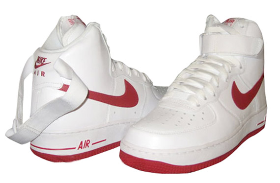 Nike Air Force 1 High White Varsity Red June 2011 1