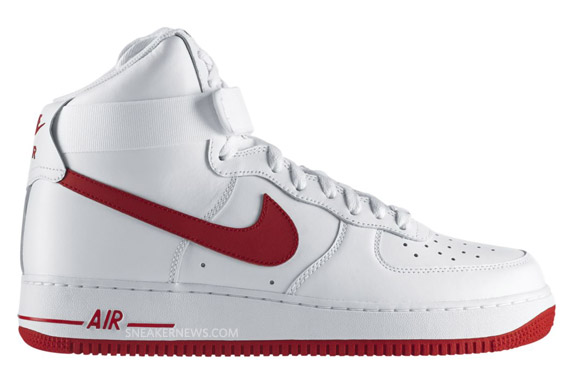 Nike Air Force 1 High White Varsity Red June 2011 2