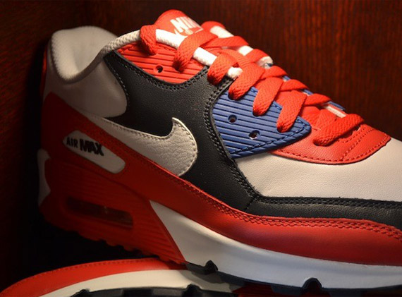 Nike Air Max 90 – Sport Red – White – Navy