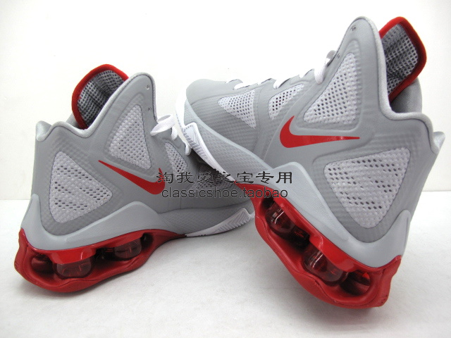 Nike Air Shox Hyperballer Wolf Grey White Sport Red 6