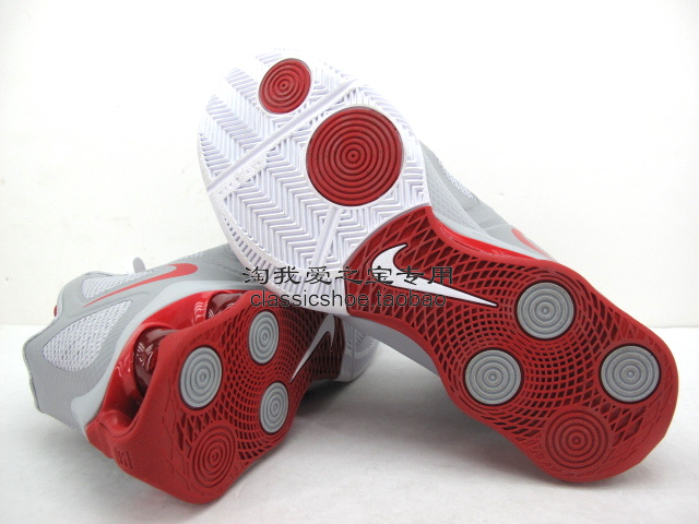 Nike Air Shox Hyperballer Wolf Grey White Sport Red 8