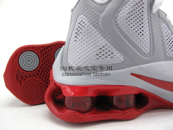 Nike Air Shox Hyperballer - Wolf Grey - White - Sport Red | New Images