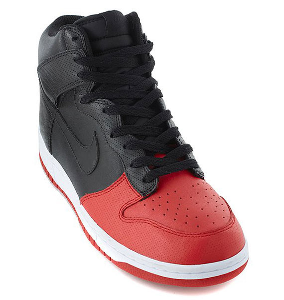 Nike Dunk High Blk Red Perf 06