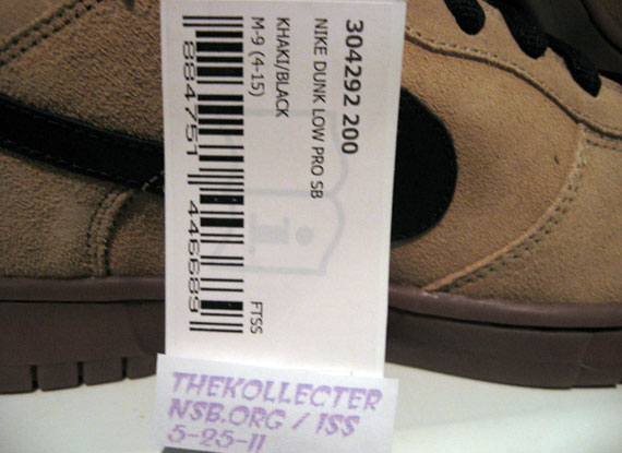 Nike Sb Dunk Low Khaki Black Unreleased Sample 03