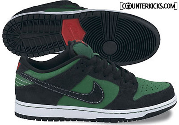 Nike Sb Dunk Low Premium Pine Green Atom Red Black Spring 2012 01