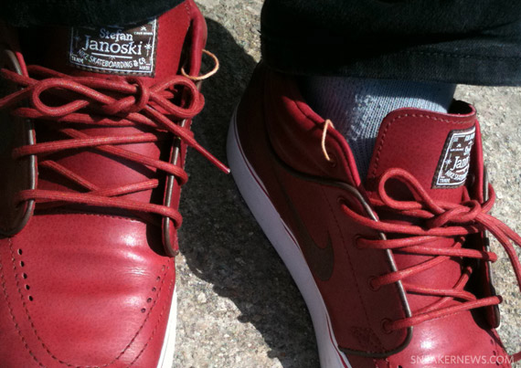 Nike SB Zoom Stefan Janoski Mid - Red Leather - New Images