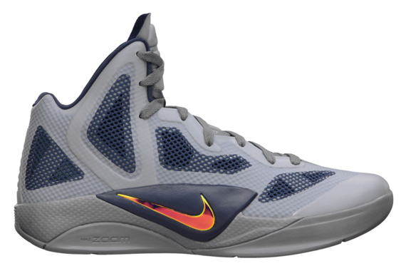 Nike Zoom Hyperfuse 2011 Cool Grey Metallic Luster Midnight Navy