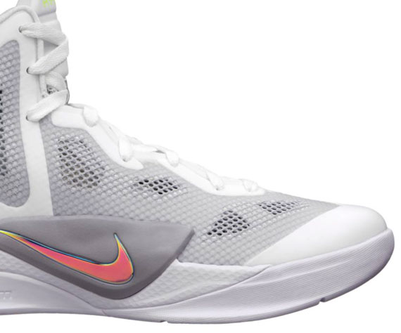 Nike Zoom Hyperfuse 2011 White Metallic Luster Wolf Grey Volt Team Red 04