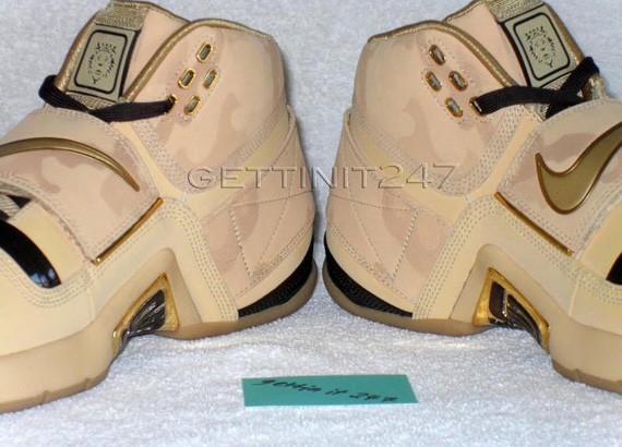 Nike Zoom Lebron Soldier 1 Tan Camo Sample 05