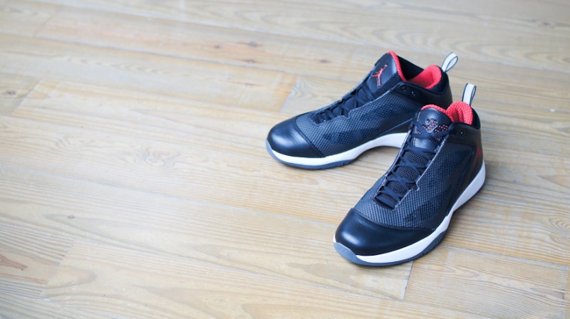 Air Jordan 2011 Q Flight Black Red White Sample 7