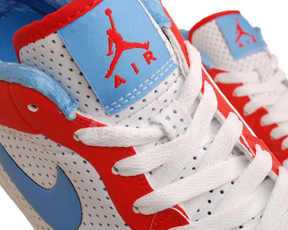 Air Jordan Alpha 1 Low – White – University Blue – Challenge Red