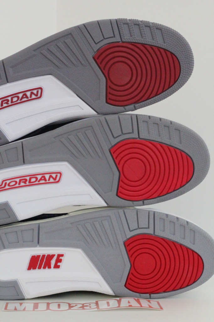 Air Jordan Iii Black Cement 2001 2008 2011 Comparison 9