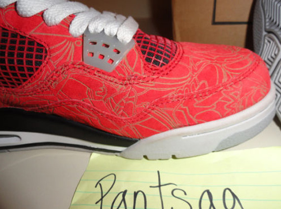 Air Jordan Iv Laser Varsity Red Sample Ebay Pantsag 02