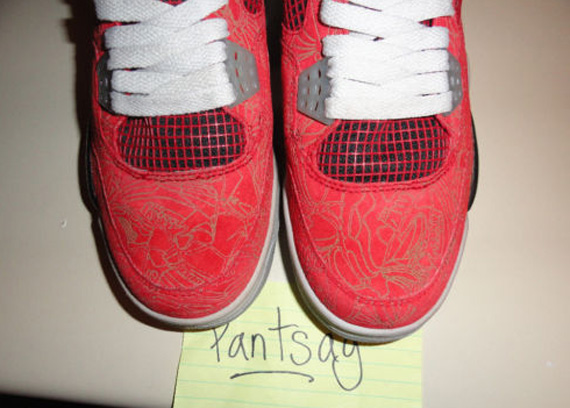 Air Jordan Iv Laser Varsity Red Sample Ebay Pantsag 05