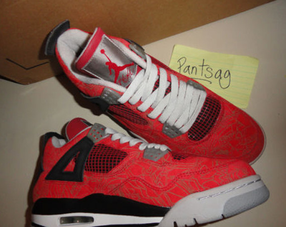 Air Jordan Iv Laser Varsity Red Sample Ebay Pantsag 08