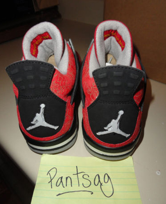 Air Jordan Iv Laser Varsity Red Sample Ebay Pantsag 09