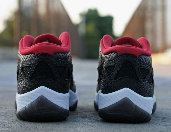Air Jordan Xi Ie Low Black Red Release Reminder 02
