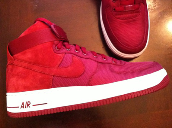 Nike Air Force 1 High Premium - Team Red - White