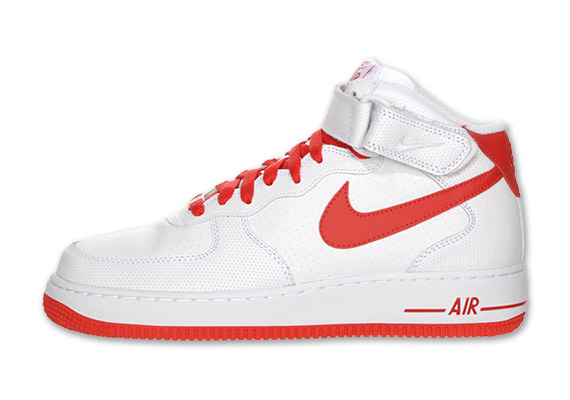 Nike Air Force 1 Mid Perf White Varsity Red 012