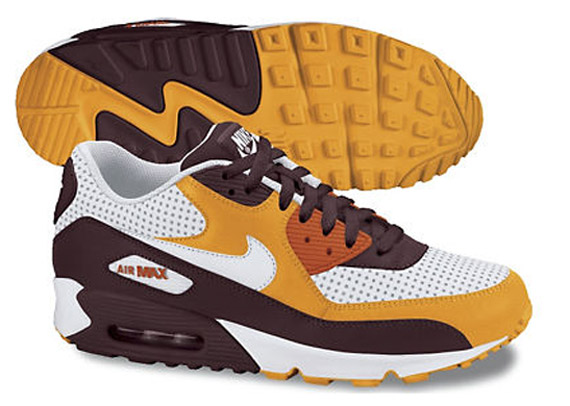 Nike Air Max 90 Burgundy White Orange 2