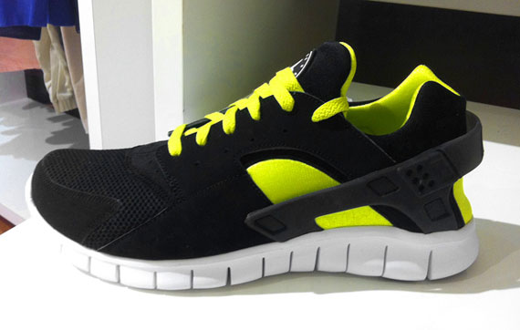 Nike Huarache Free 2012 Grey Blue Black Yellow 03