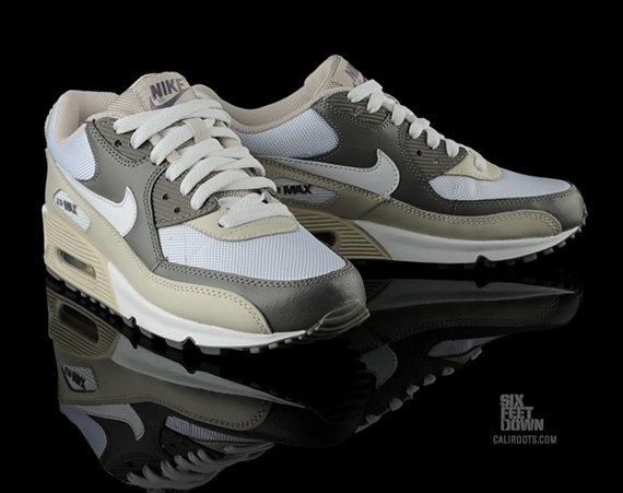 Nike Wmns Air Max 90 Flat Pewter Birch White 06