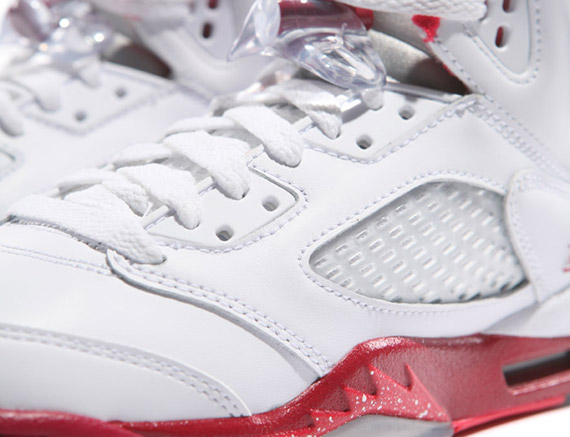 Air Jordan V Retro GS – White – Legacy Red – Scarlet Fire | Release Date