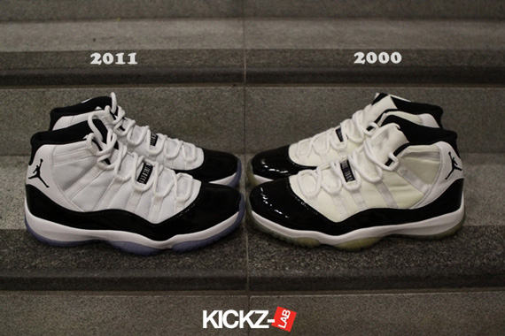 Air Jordan Xi Concord 2000 2011 Comparison 02