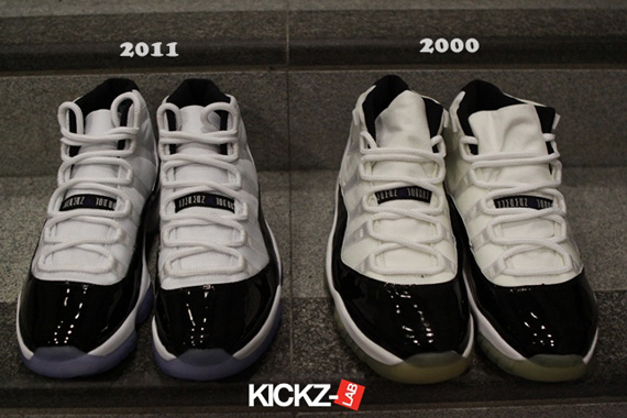 Air Jordan Xi Concord 2000 2011 Comparison 04