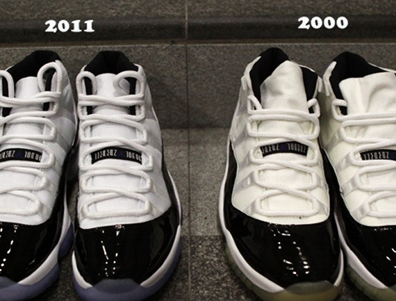 Air Jordan XI Concord - 2000 vs. 2011 Comparison