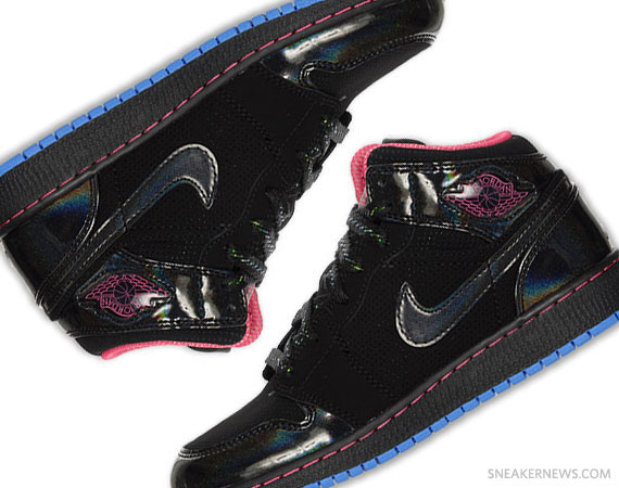 Air Jordan 1 Phat GS – Black – Spark – Blue Crystal