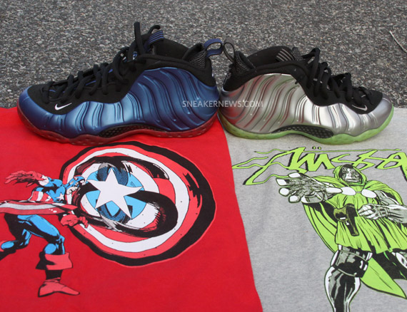 Nike Air Foamposite One Captain America Dr Doom Sole Swap Customs 2