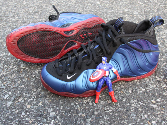 Nike Air Foamposite One Captain America Dr Doom Sole Swap Customs 6