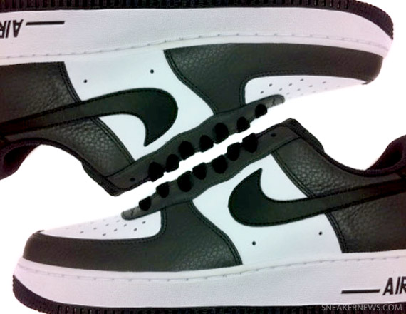 Nike Air Force 1 Low - White - Black Tumble