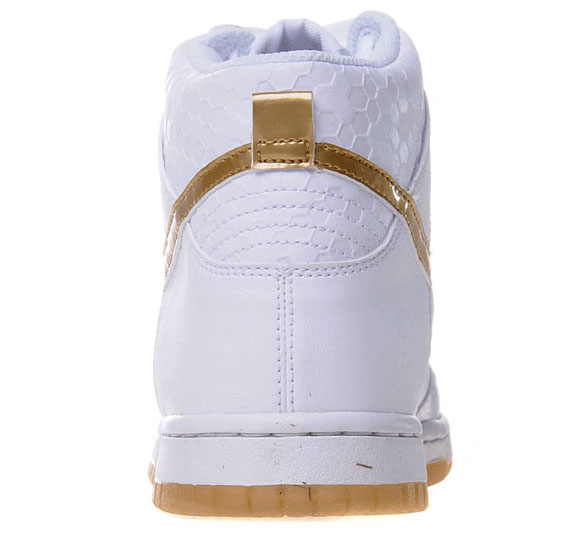 Nike Dunk High Gs White Metallic Gold Jd 01